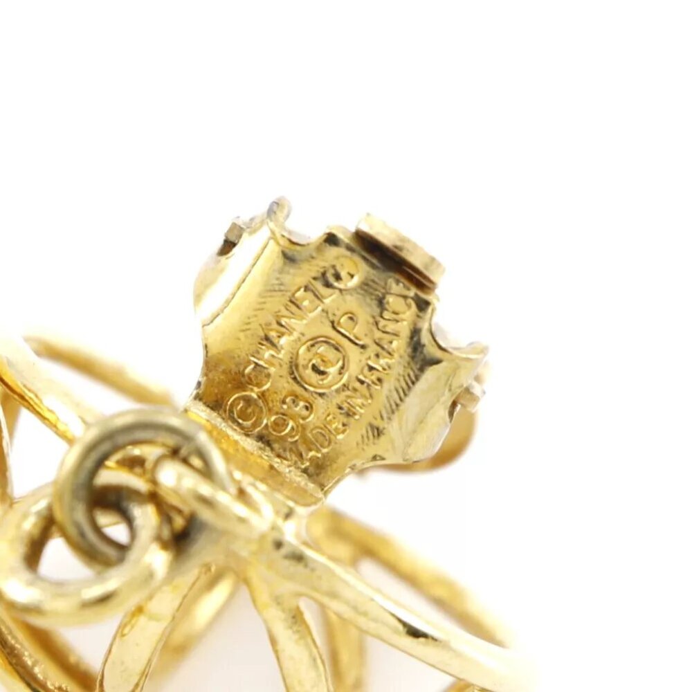 CHANEL Bird cage Earring Plated Gold 31.9g - Picture 8 of 8